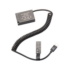 Type-C PD Dummy Battery LP-E17/E18 for Canon RP R8 R10 R50 200D Spring Cable