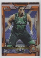 2015 Topps Chrome Rookies Orange Refractor Carl Davis #195 0q0m