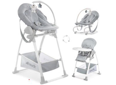 Hauck Sit N Relax 3 in 1   Grow-Along High Chair   Mobile Thanks to Wheels   Str