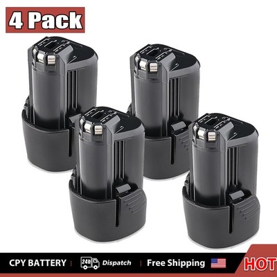 4X 12V 4.8Ah Battery For Bosch Lithium-ion BAT411 BAT412 BAT414 GSR GDR GSB GWI