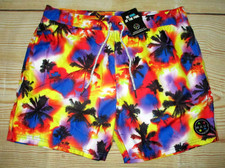 MENS MAUI AND SONS DRAWSTRING LINED PALMS SWIM BOARD SHORTS SIZE XL