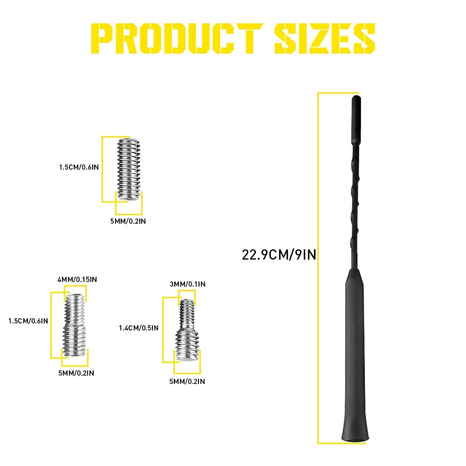 Antena de coche 9" para Toyota Corolla Matrix 03-08 Prius 2004-2009 Yaris 07-10 Foto 3 de 4