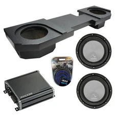 2002-2018 Dodge Ram Quad or Crew Harmony A102 Dual 10" Rhino Sub Box & CXA800.1