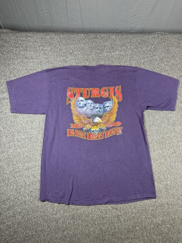 Sturgis Black Hills Rally Shirt Mens Extra Large Vintage Motorcycle Eagle 90s - Picture 7 of 9