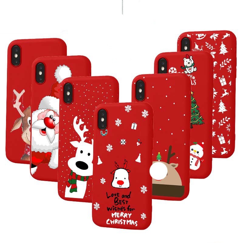 Soft Silicone Christmas Phone Case Cover Apple iPhone 12 11 Pro Max XR X XS 