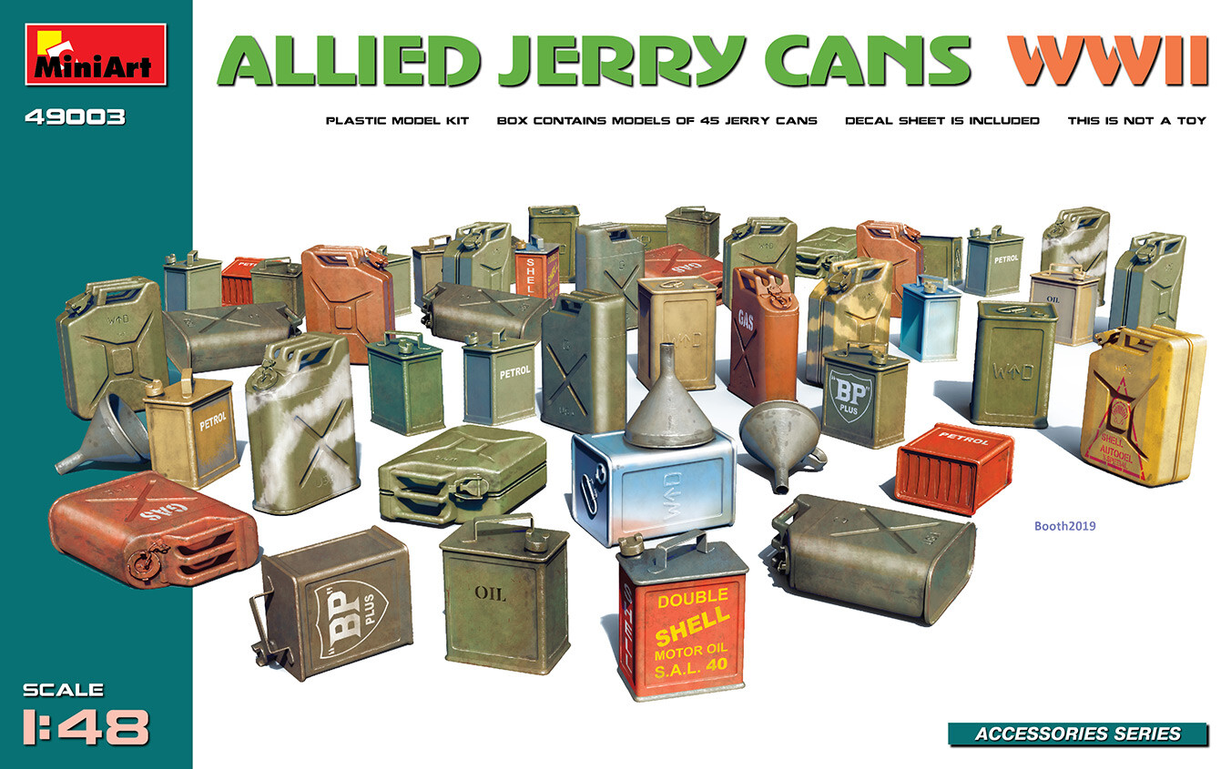 Allied Jerry Cans WWII 1:48 Plastic Model Kit MINIART