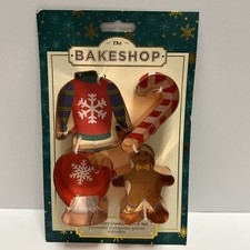 The BakeShop 4 pc Holiday Heavy Duty Sweater Cookie Cutters Stainless Steel NEW 