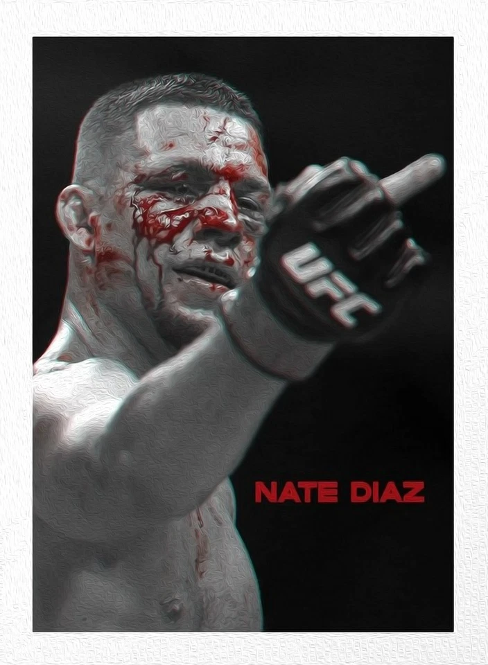 Nate Diaz Wall Art I'm not Surprised UFC 11x15 Poster Sport Themed Colorful