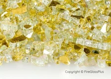 Fireglass 1/4" Goldrush Reflective Glass FSQGRR10 10 Pounds