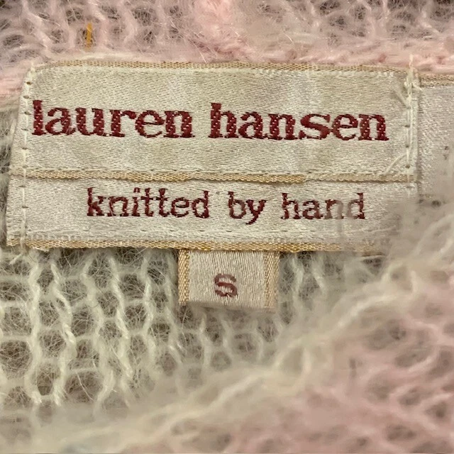 VTG Sweater Pastel Argile HandKnit Preppy Retro Soft Turtleneck Womens S Lodge - Image 3 of 4