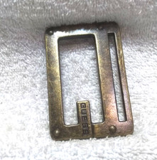 Gold Art Deco Look Wrap Guess Belt Buckle Women Great Condition
