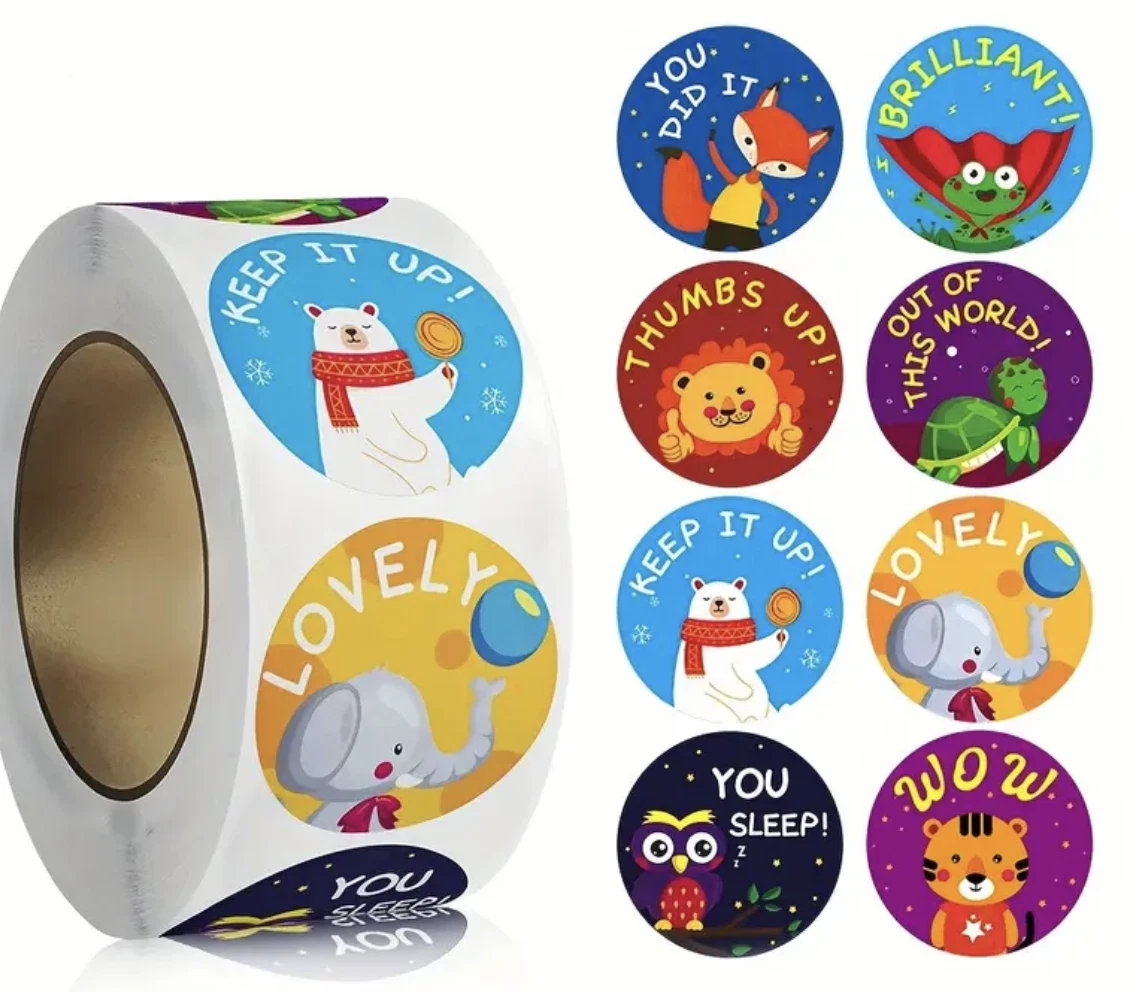 Positive Reward Stickers 2.5cm 50/100pc Teacher Classroom Encouragement Award