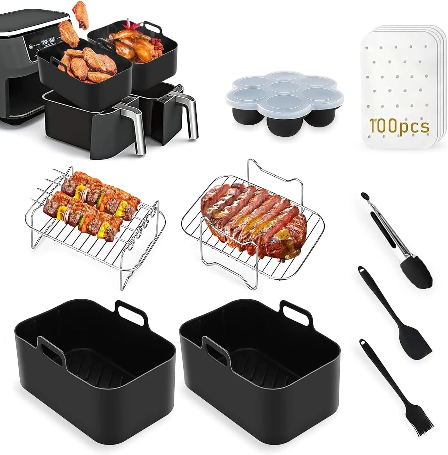 Air Fryer Accessories, 9pcs Ninja Air Fryer Accessories for Ninja AF400UK & AF45
Opens in a new wind