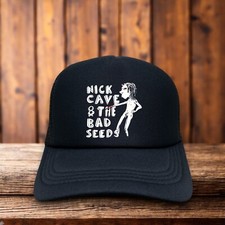 Nick Cave And The Bad Seeds Mens Trucker Hat Black 80s Indie Rock Band Ball Cap