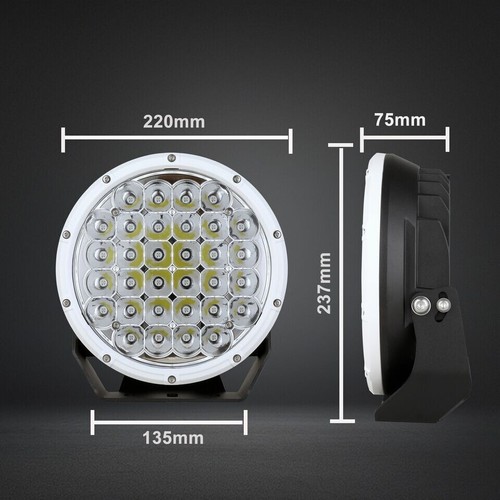 9inch Spot LED Driving Lights Spotlights Offroad 4x4 Black Work HID Round Black - Picture 5 of 13