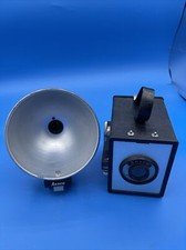 Vintage 1950s Ansco Shur Flash Box Camera Binghamton New York W/flash works 