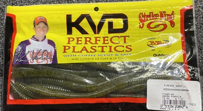 Strike King KVD Perfect Plastic Finesse Trick Worm 6.5