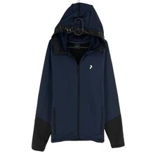 Peak Performance Men Navy Blue Rider Zip Hood Jacket Size XL