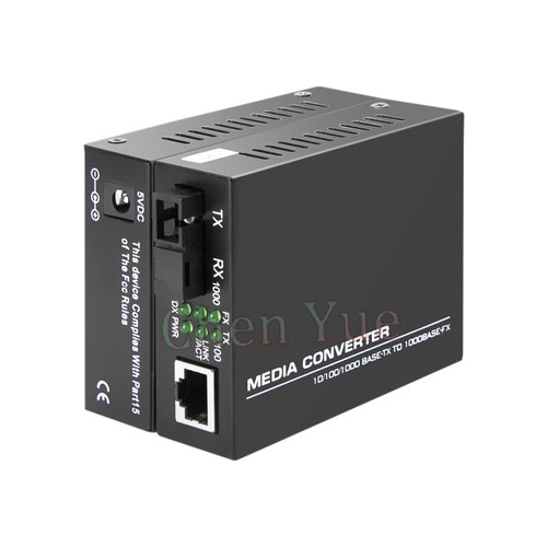 1 Pair 10/100/1000Mbps1 SC 1 RJ45 Port Ethernet to Fiber Optic Media Converter - Picture 3 of 5