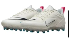 LIMITED EDITION Nike Alpha Huarache 8 Pro Lacrosse White Pink CW4439-116 Sz 11.5