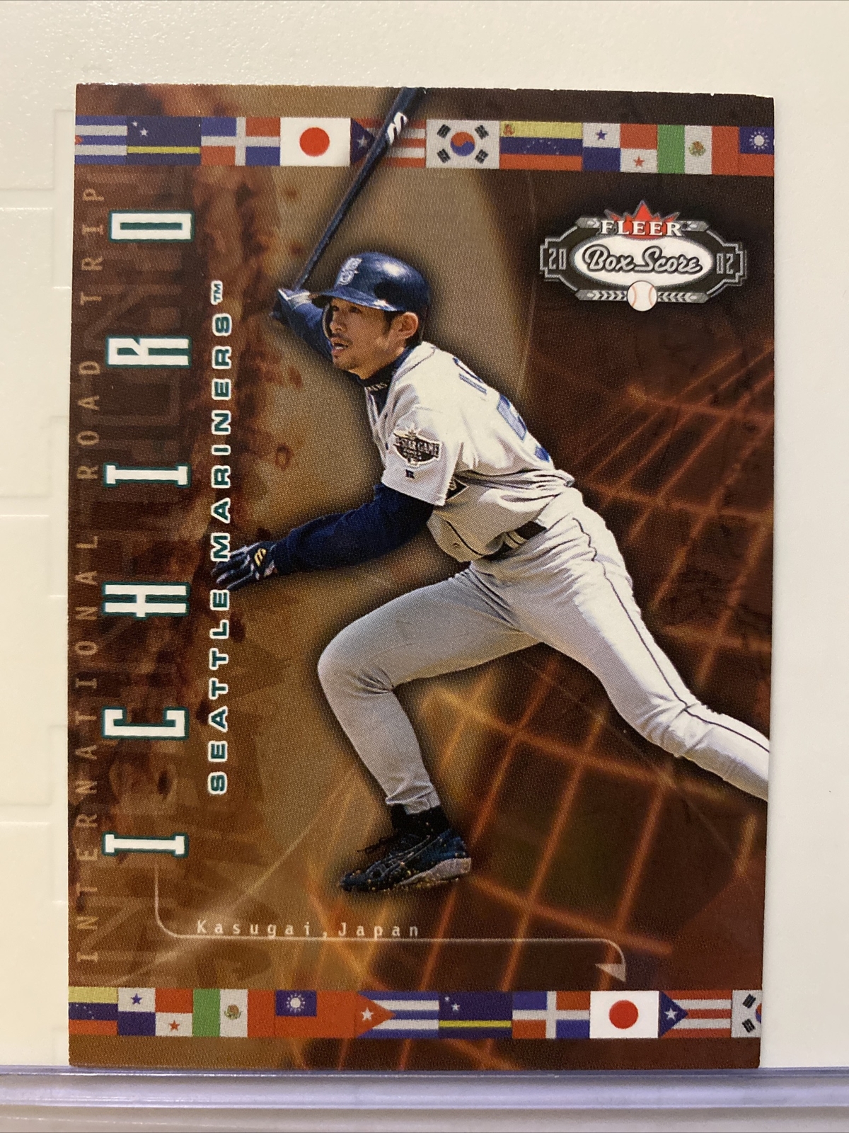 2002 Fleer Box Score 1st Edition #191 Int'l Road Trip Ichiro Suzuki #75/100