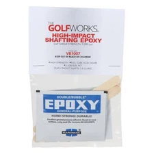 The GolfWorks High Strength Epoxy -  3 Job Size Packets w/Mixing Sticks