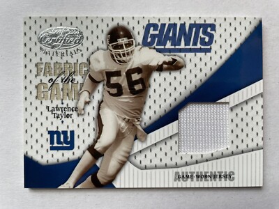 Lawrence Taylor 2004 Leaf Certified  Fabric of the Game  Game Worn Jersey /100