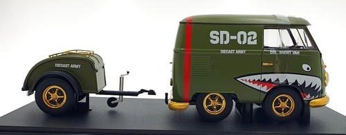 Solido 1/18 Scale Diecast S1810901 VW Kool Kombi Army Fighter 2023 SD-02 Khaki - Picture 3 of 5