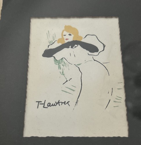 Toulouse-Lautrec-Yvette Guilbert, Silk Screen Print FRAMED 12x10 USED FAST SHIP - Picture 5 of 8