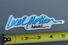 LOCAL MOTION Hawaii Surfboards Clear Blue OG 80's LM1A Vintage Surfing STICKER