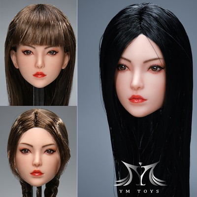 YMTOYS YMT072 1/6 Little Girl Jing Er Head Carved Fit 12'' Female Suntan Body