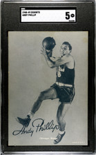 1948-49 Exhibits Andy Phillip SGC 5 **Chicago Stags Star**