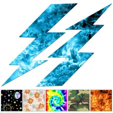 Lightning Bolts - Vinyl Decal Sticker - Multiple Patterns & Sizes - ebn6138
