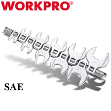 WORKPRO 3/8" Drive Crowfoot Wrench 10PCS SAE 3/8"-1" Crowfoot Wrench w/Organizer