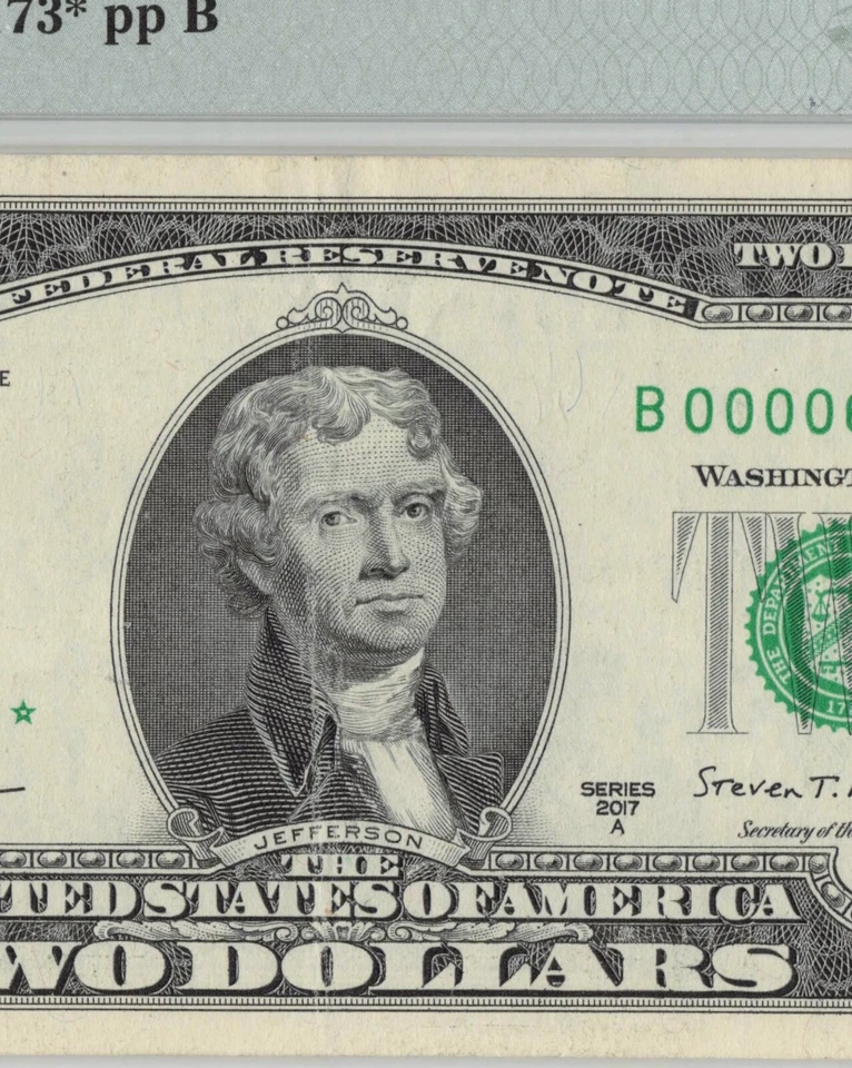 Low 2017A Sheet Star Note $2 Two$ Bill PMG B00006173* Postcode 6173 Secret Harbo - Image 2 of 4