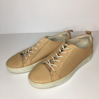 Ecco Soft Street Perforated Polka Dot Sneakers Tan Women's Size 6 UK 4.5 EU 37