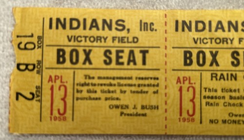 1958 Ticket Indianapolis Indians Minor League Baseball White Sox’s Top Farm Team - Picture 2 of 4