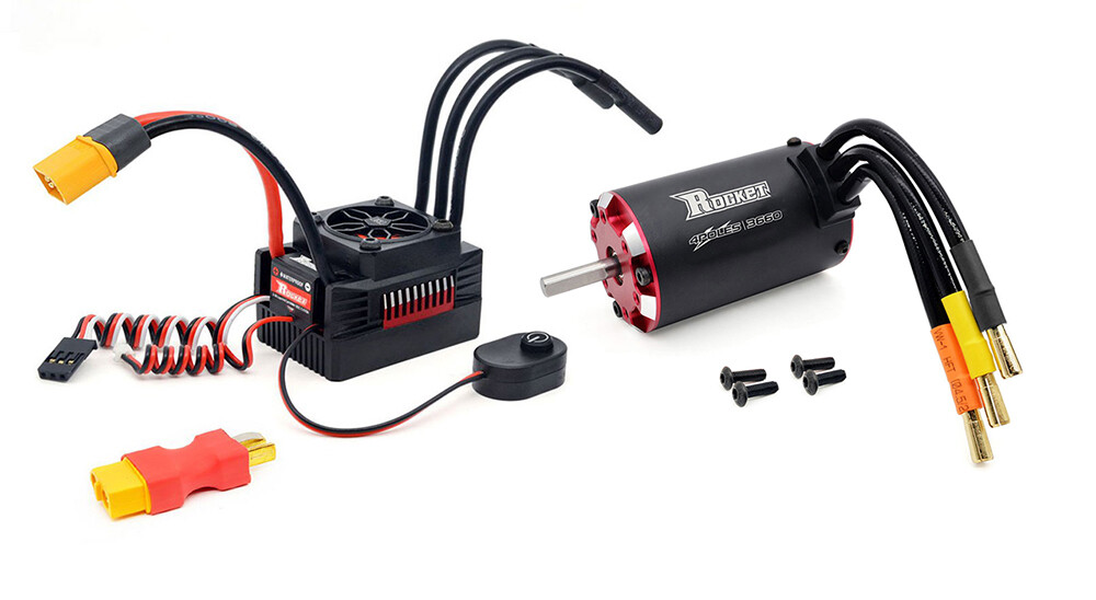 Dプライス 4250kV Brushless Motor 3660 Size 5mm Shaft w/ 60A ESC for RC Car