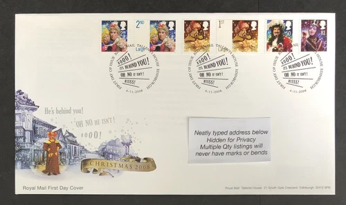 GB 2008 FDC Christmas Pantomime Tallents House Pmk - FREE UK P&P!