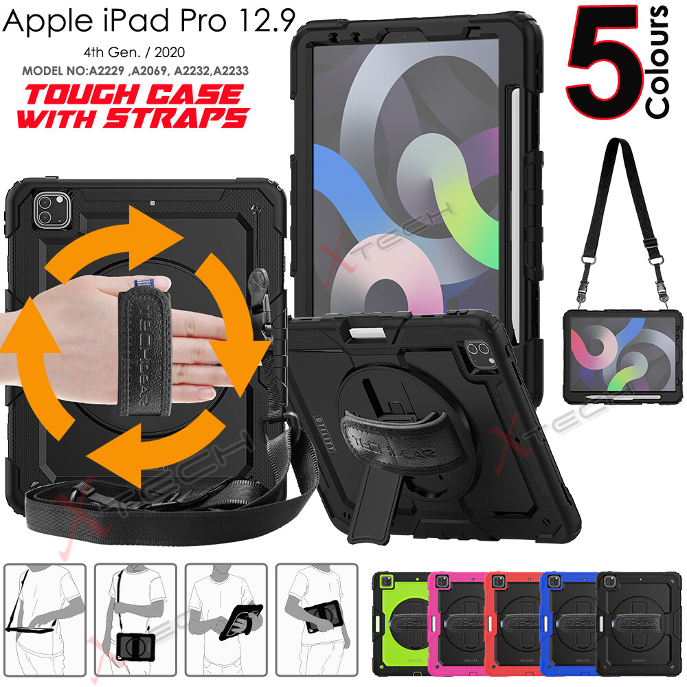 for iPad Pro 2020 4th Gen Tough Rugged Hand Shoulder Strap Case  Cover