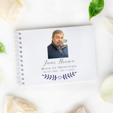 Personalised Condolence Memorial Photo Funeral Guest Book