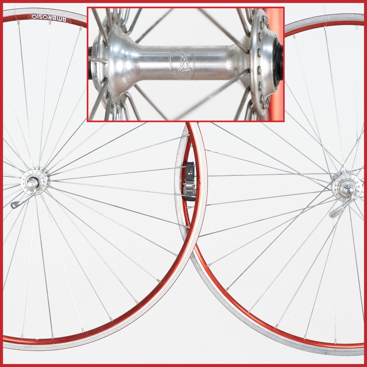 CAMPAGNOLO CHORUS AMBROSIO BALANCE RED 10S WHEELSET CLINCHER