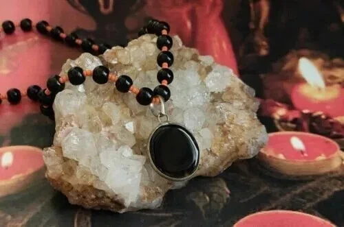 Wealth Richness Nagmani Cobra Black Snake Stone Pendant+++1001%