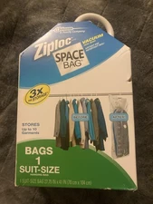 Ziploc Space Bag Jacket/Suit Hang Bag 27.75 X 41” Stores Up To 10 Garments NIB