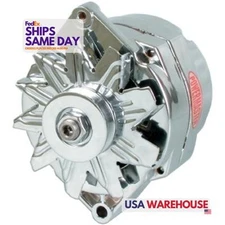 Powermaster 37293, One Chrome Delco 150Amp Alternator 1 Wire Performance Parts