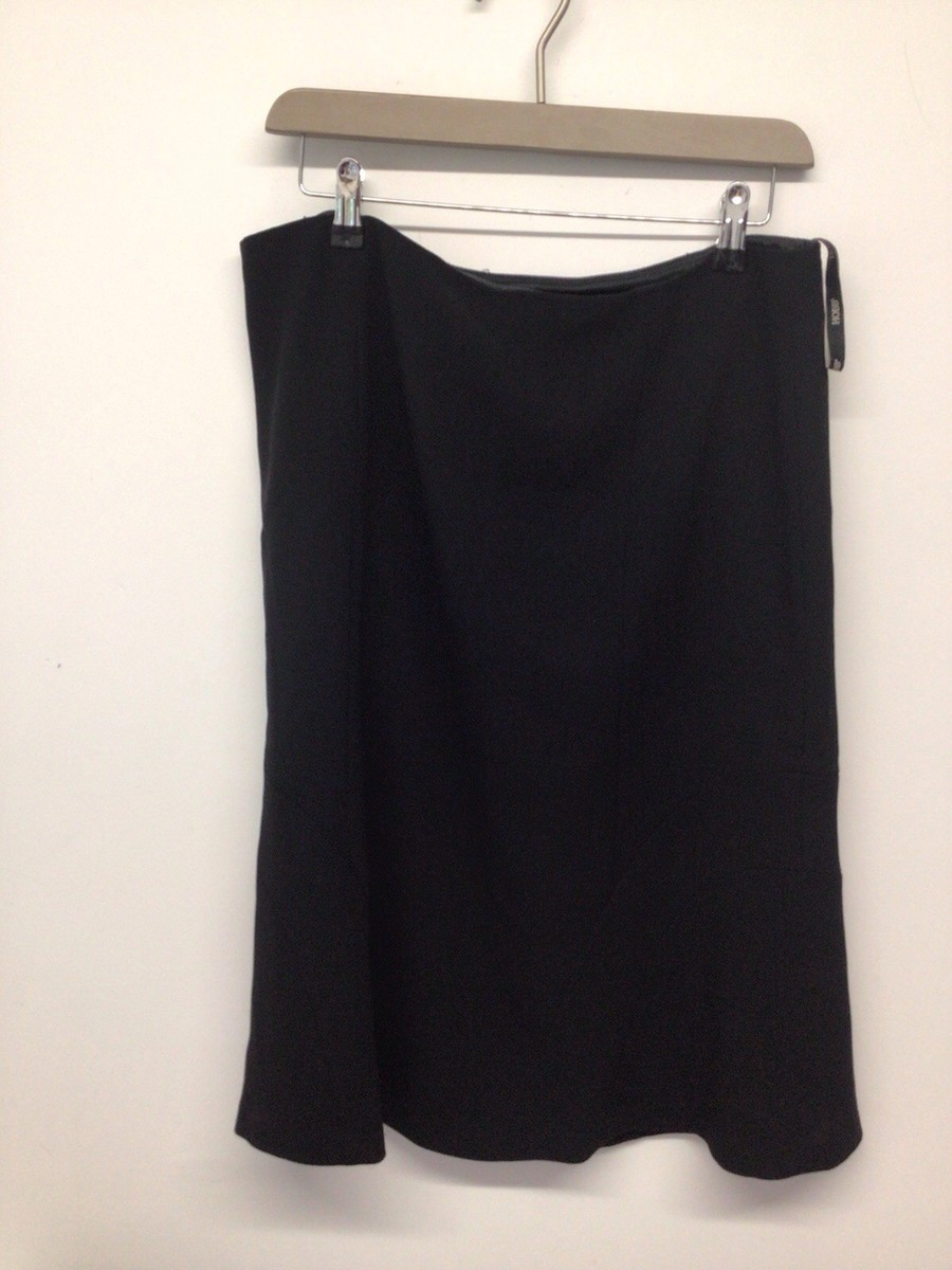 Hobbs Black Wool Skirt A Line Size 14 Waist 32” Long 26” A Line