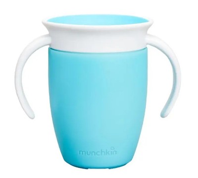 5019090122719 Kubek treningowy z uchwytami Munchkin Miracle 360° 207ml niebieski