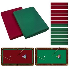 2 Sets Billiard Cloth 8ft Pool Table Felt Kit with 12 Cloth Strips Pre Cut Po...