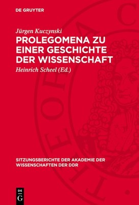 Prolegomena Zu Einer Geschichte Der Wissenschaft