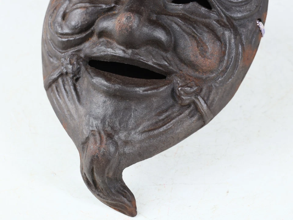 Beautiful Old Vintage Japanese Bronze NOH MASK -Okina- 翁面 with a wooden box - Image 4 of 4